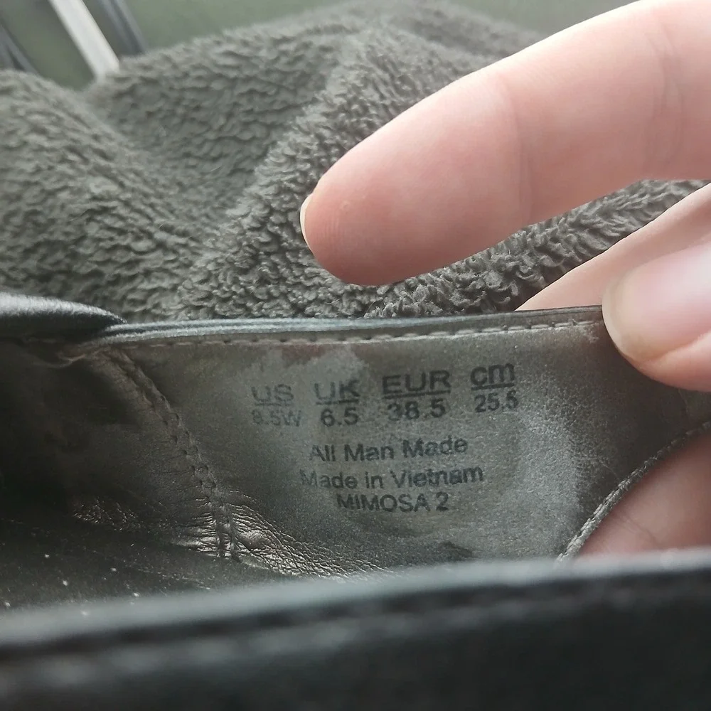 LifeStride Mimosa‎ Sandals 8.5W Black Slingback Comfort Career Professional